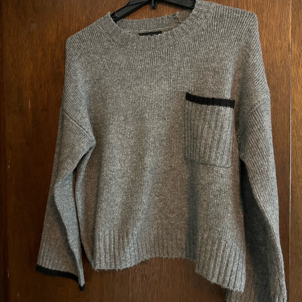 Sanctuary Heather Gray Crew Neck Sweater